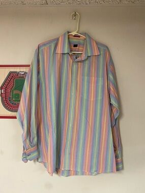 Paul Smith Rainbow Stripe Button-Down Shirt